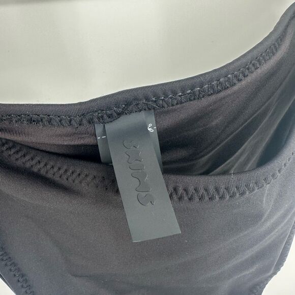 Skims swim bottoms large onyx black dippy tie bikini summer beach string nwt #h - Picture 4 of 11
